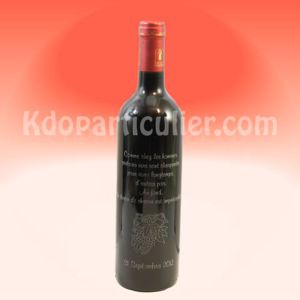 bouteille de vin gravée bouteille de vin gravée d'une citation