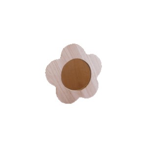 Miroir fleur en bois