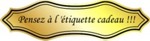 Etiquette de personnalisation cadeaux