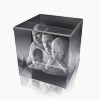 Cube en verre photo grav� en 3D