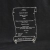 Menu mariage parchemin grav� - 6,60&euro;