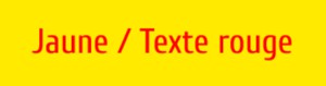 Plaque de boite aux lettres PVC jaune texte rouge