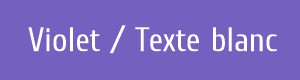 Plaque de boite aux lettres PVC violette texte blanc