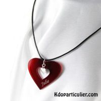 collier coeur personnalisé