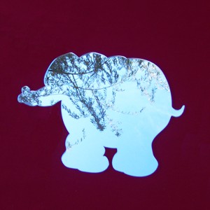 sticker miroir éléphant