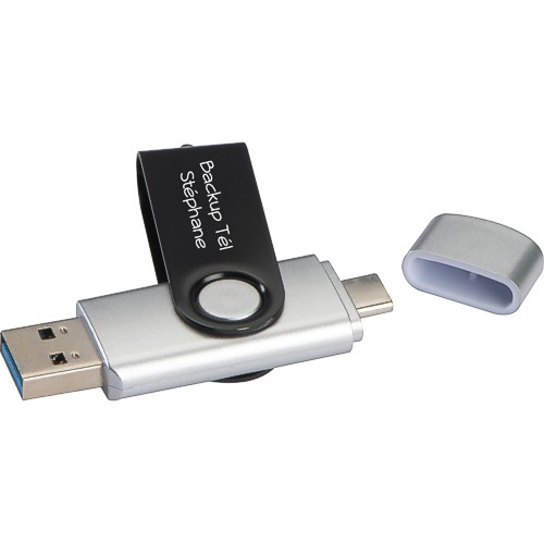 3DKOUPE - Clé USB Personnalisée - 32 go - USB 3.0-1 ou 2 couleurs -  Personnalisable avec texte (jusqu'à 3 lignes) - 18 Couleurs au choix -  Conçu et