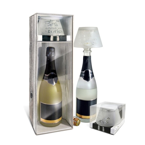 Coffret cadeau champagne brut avec photophore