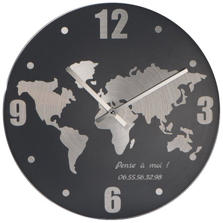 Horloge aluminium personnalisée