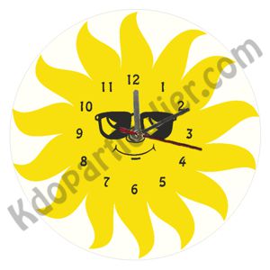 Horloge personnalisée soleil
