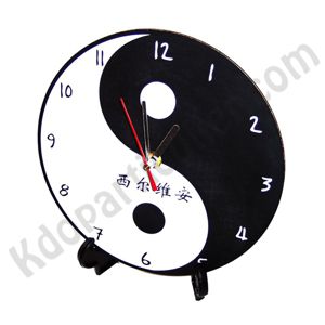 Horloge personnalisée yin et yang