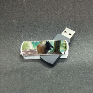 Clé USB aluminium rotative photo