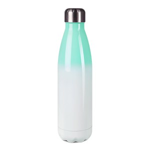 Bouteille isotherme en inox personnalisée verte et blanche