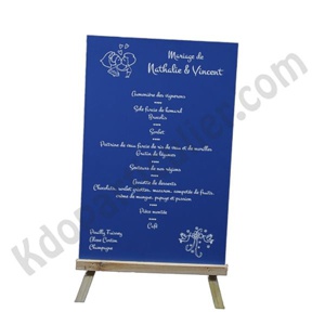 Menu de mariage grande taille