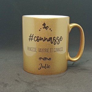 Mug doré personnalisé