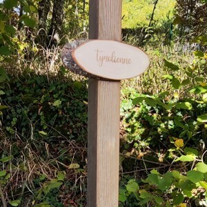 Plaque de porte en bois personnalisée de 20cm