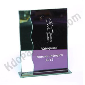 Trophée verre miroir rectangle