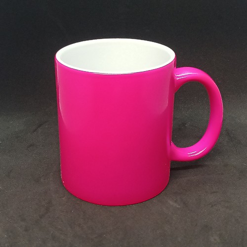 Mug personnalisé rose fluo
