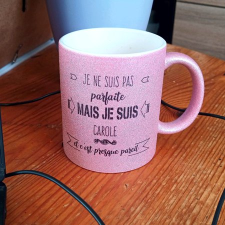Mug Spark rose personnalisé