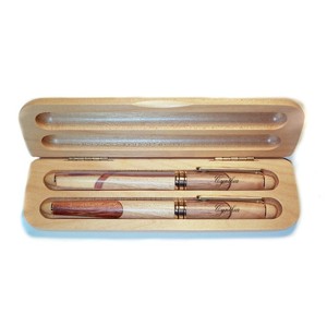 Parure stylos marqueterie Roller et Plume