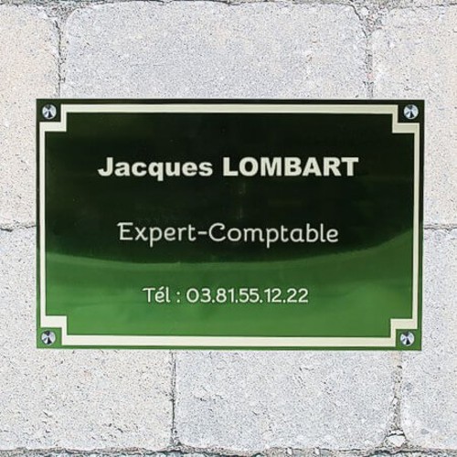 Plaque professionnelle aluminium