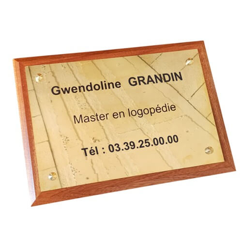 Plaque professionnelle en laiton