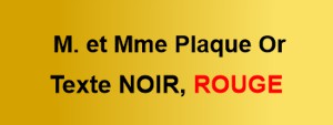 Plaque de boite aux lettres plexiglas dorée