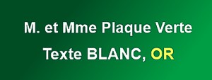 Plaque de boite aux lettres plexiglas verte
