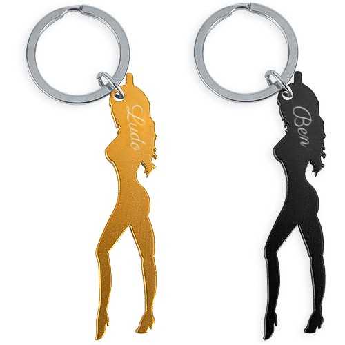 Porte-clef personnalisable silhouette de femme