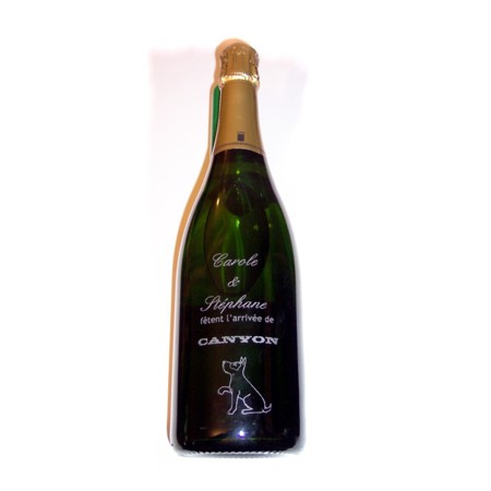 Bouteille de champagne gravée et personnalisée