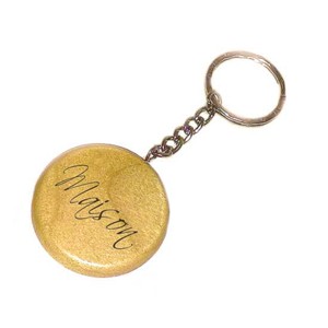 porte clés rond avec dauphin bronze 