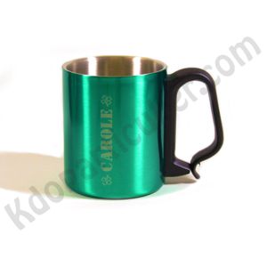 Tasse acier inoxydable mousqueton