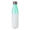 Bouteille isotherme en inox personnalisée verte et blanche