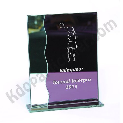 Trophée verre miroir rectangle